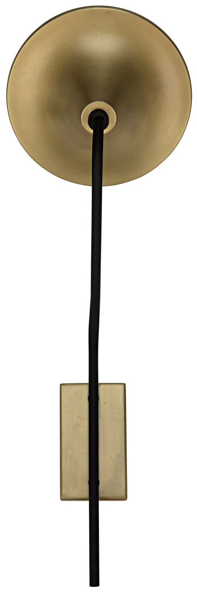 Messala Sconce, Black Steel and Brass Finish