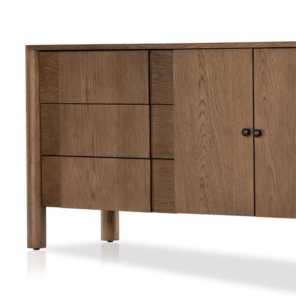 Pollard Media Console In Tan Oak