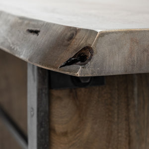 Ledger II 70L x 17W x 30H Live-Edge Wooden Brown Console Table
