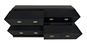 Vico Mahogany Dresser in Hand-Rubbed Black