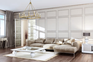 Barclay 12 Light Chandelier in Olde Brass Finish