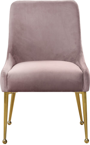 Irvin Dining Chair In Pink Velvet
