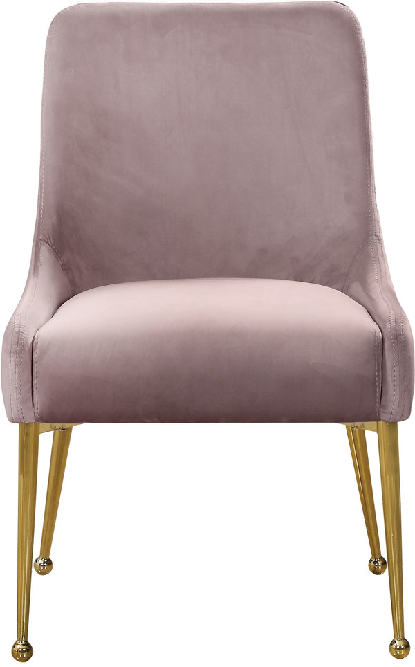 Irvin Dining Chair In Pink Velvet