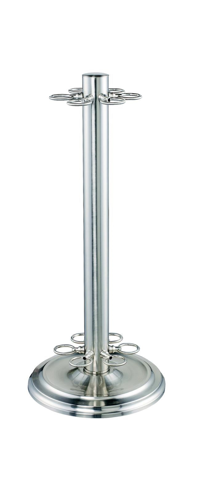 Players Billiard Cue Stand in Brushed Nickel Finish