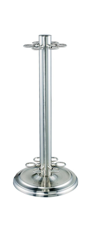 Players Billiard Cue Stand in Brushed Nickel Finish