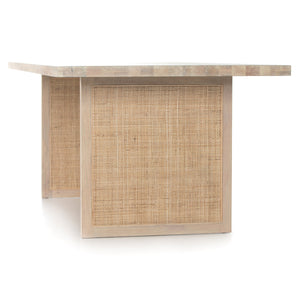 Clarita Dining Table In White Wash Mango