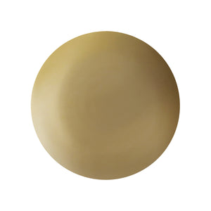 ROUND SIDE TABLE WITH BRASS TOP AND WHITE MARBLE PEDESTAL BASE