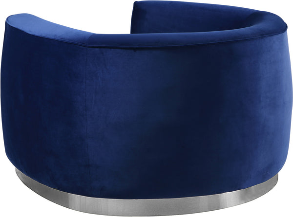 Crystal Chair In Navy Velvet and Chrome