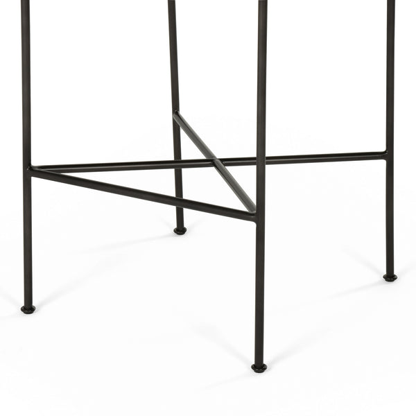 Wharton Bar Stool in Distressed Black