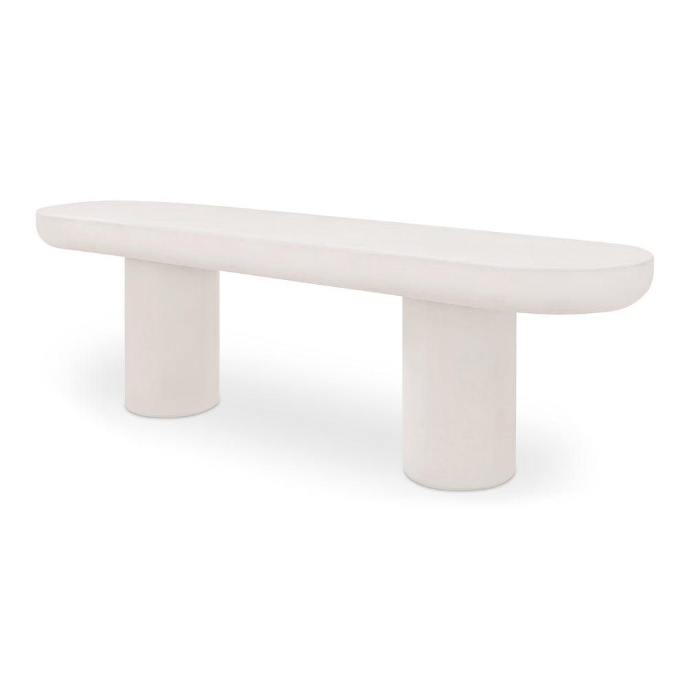Moe's Rocca Bench in Cream Finish