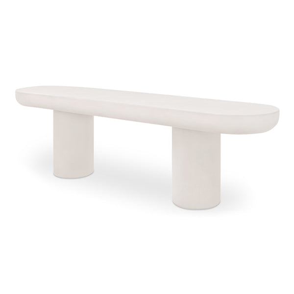 Moe's Rocca Bench in Cream Finish
