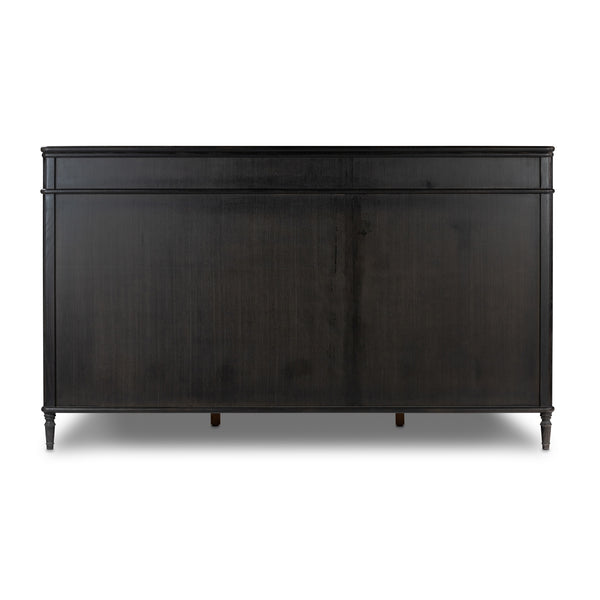 Toulouse Bed In Distressed Black In Queen