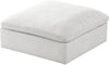 Carmen Cloud Ottoman In Cream Linen Fabric