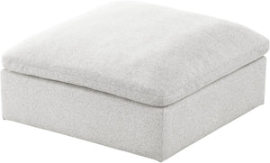 Carmen Cloud Ottoman In Cream Linen Fabric