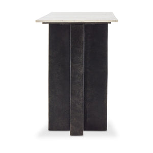 Terrell Large Console Table in Polished White