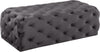 Debbie Ottoman/Bench In Grey Velvet