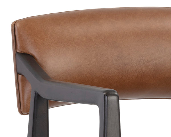 KEAGAN BARSTOOL - SHALIMAR TOBACCO LEATHER