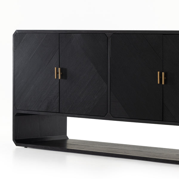 Caspian Sideboard In Black Ash Veneer