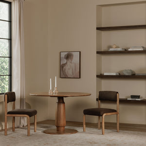 Moe's April Dining Chair Set in Deep Brown