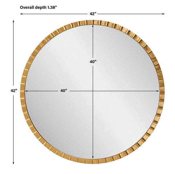 Dandridge Gold Round Mirror