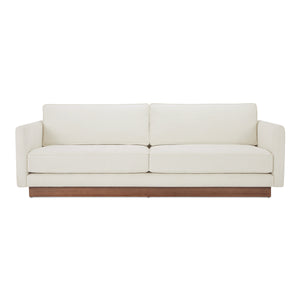 Moe's Vernon Sofa with Wooden Base in White