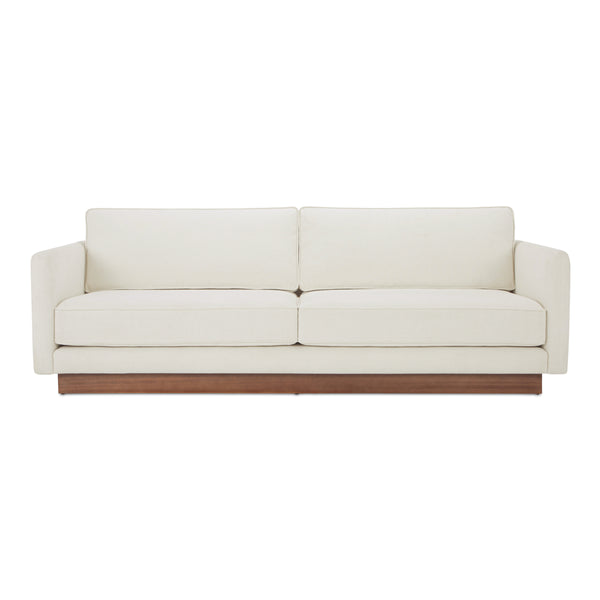 Moe's Vernon Sofa with Wooden Base in White