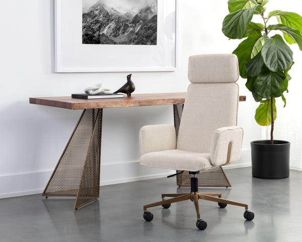 KALEV OFFICE CHAIR - CHACHA CREAM