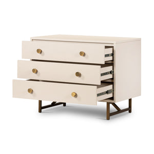Van Rectangular Nightstand In Alabaster
