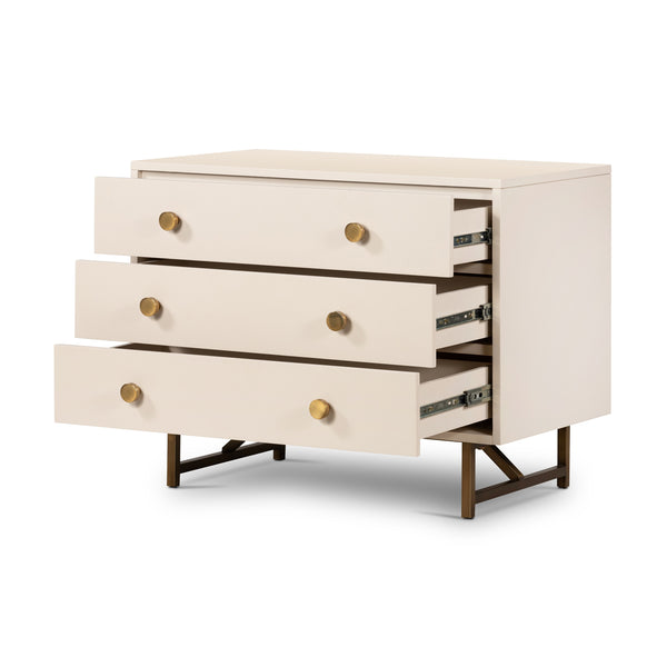Van Rectangular Nightstand In Alabaster