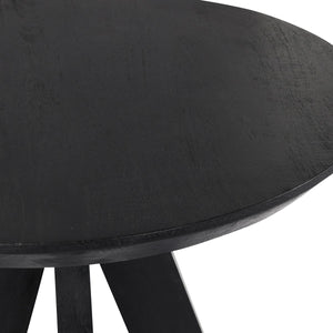 Rodrigo Solid Wood Round Bar Table - Black