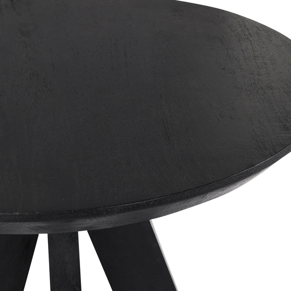 Rodrigo Solid Wood Round Bar Table - Black
