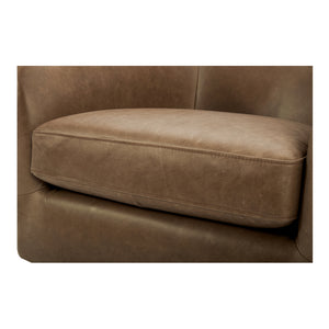 Moe's Oscy Leather Swivel Chair in Tan