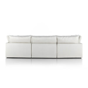 Stevie 3Pc Laf Sec Sofa W/Ottoman In Ivory