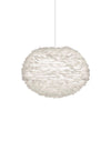 Eos Large Plug-In Pendant in White with White Cord