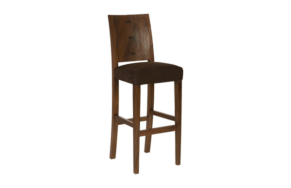 Origins Bar Stool, Chamcha Wood, Perfect Brown