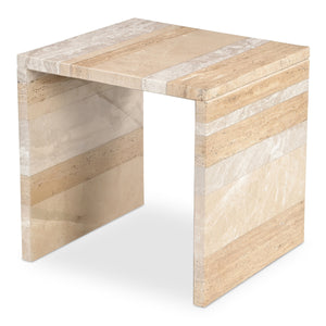 Moe's Rosa Accent Table in Mixed Marble