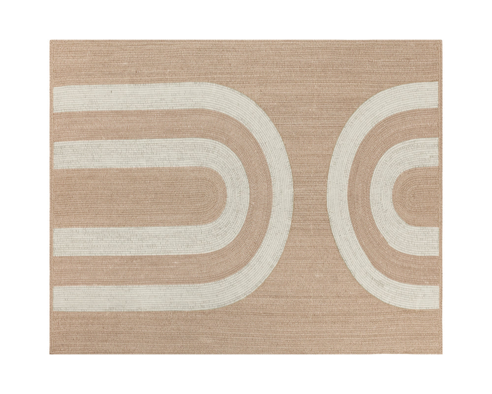 DERBY HAND-WOVEN RUG - SAND / CREAM - 8' X 10'