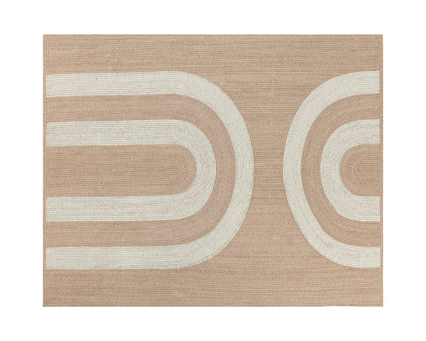 DERBY HAND-WOVEN RUG - SAND / CREAM - 8' X 10'