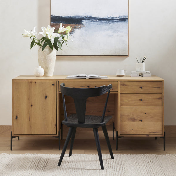 Ripley Dining Chair In Black Oak
