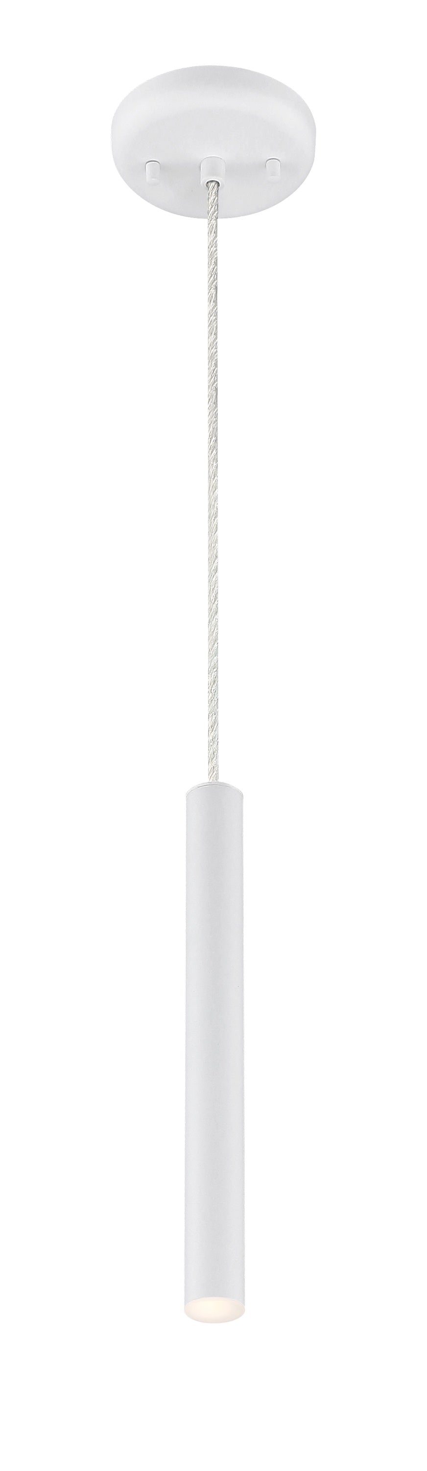 Forest 1 Light Mini Pendant in Matte White Finish