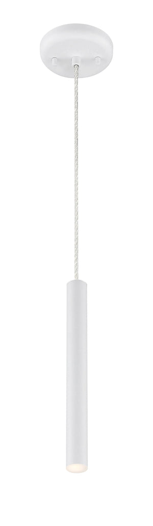 Forest 1 Light Mini Pendant in Matte White Finish