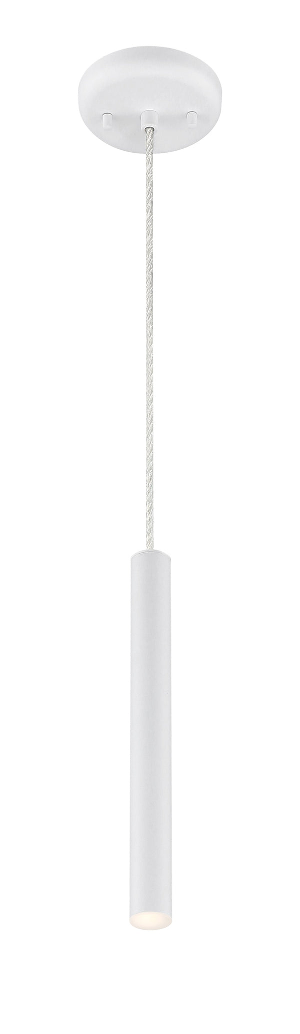 Forest 1 Light Mini Pendant in Matte White Finish