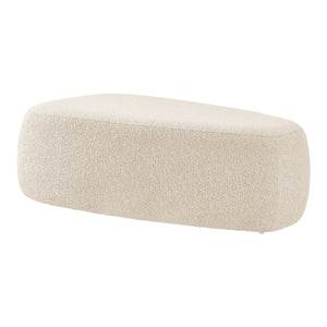 Carlese Boucle Big Ottoman, Palladian Beige