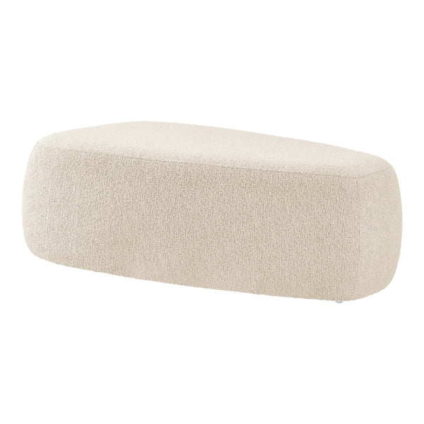 Carlese Boucle Big Ottoman, Palladian Beige