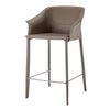 Callie Recycled Leather Counter Stool, Light Mocha