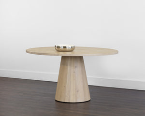 ELINA DINING TABLE - ROUND - LIGHT OAK - 54"