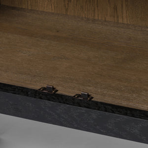 Tolle Panel Door Cabinet In Drifted Mat Blk