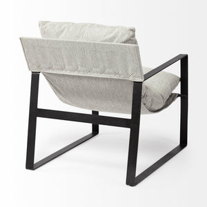 Guilia Frost Gray With Metal Frame Sling Accent Chair