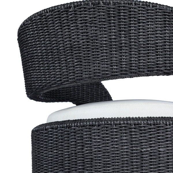 Hawkins Outdoor Swivel Chair in Vintage Coal