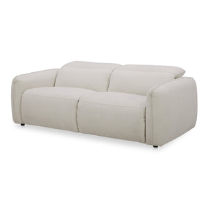 Eli Power Recliner Sofa in Warm White